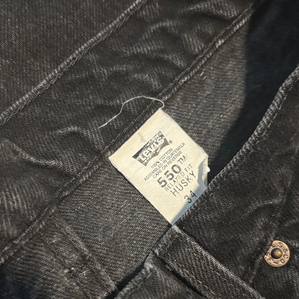Levi's Men's Orange Tab Black Jeans - Picture 3 of 5